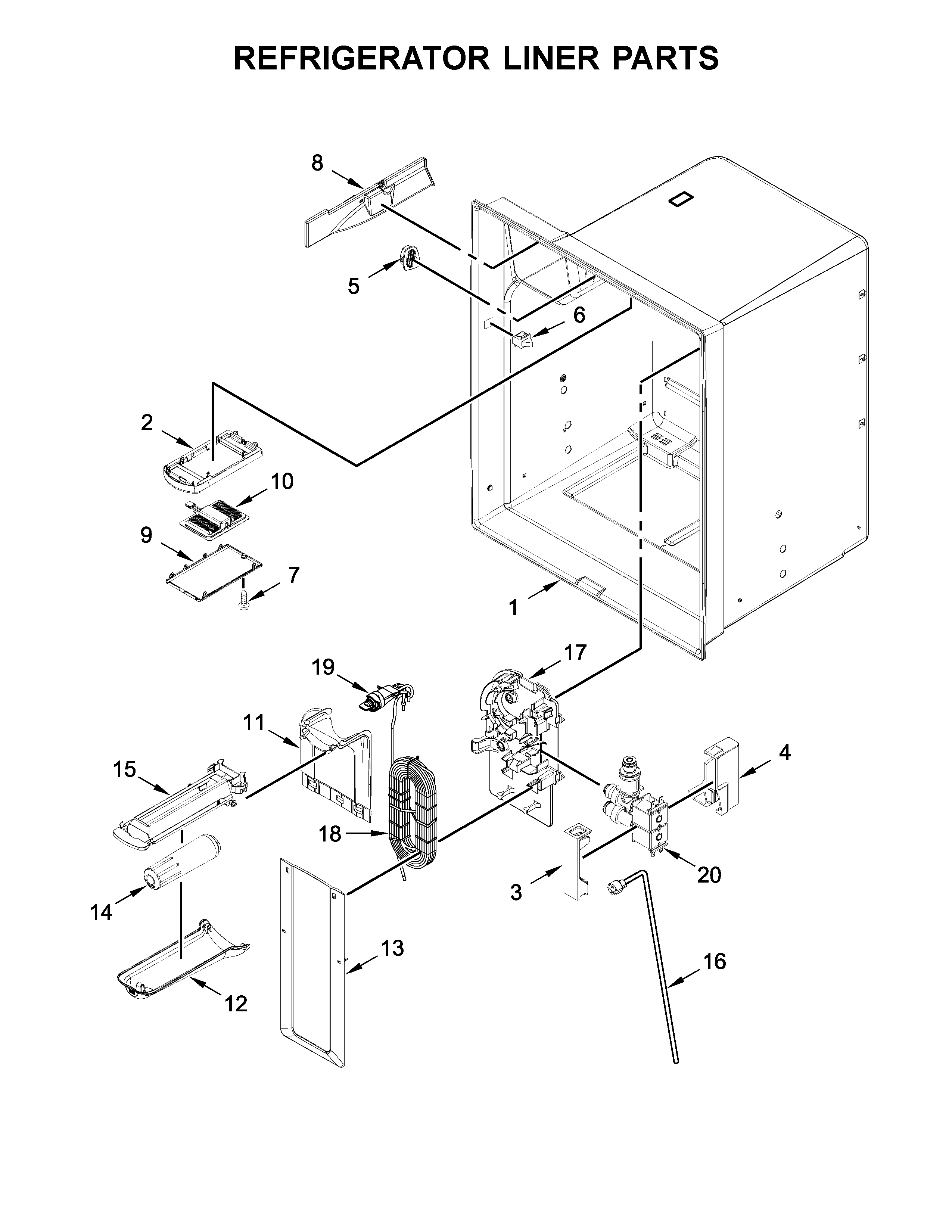 Refrigerator liner parts