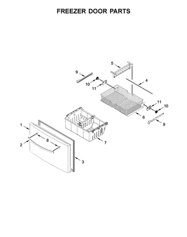 Freezer door parts