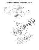 Icemaker and ice container parts