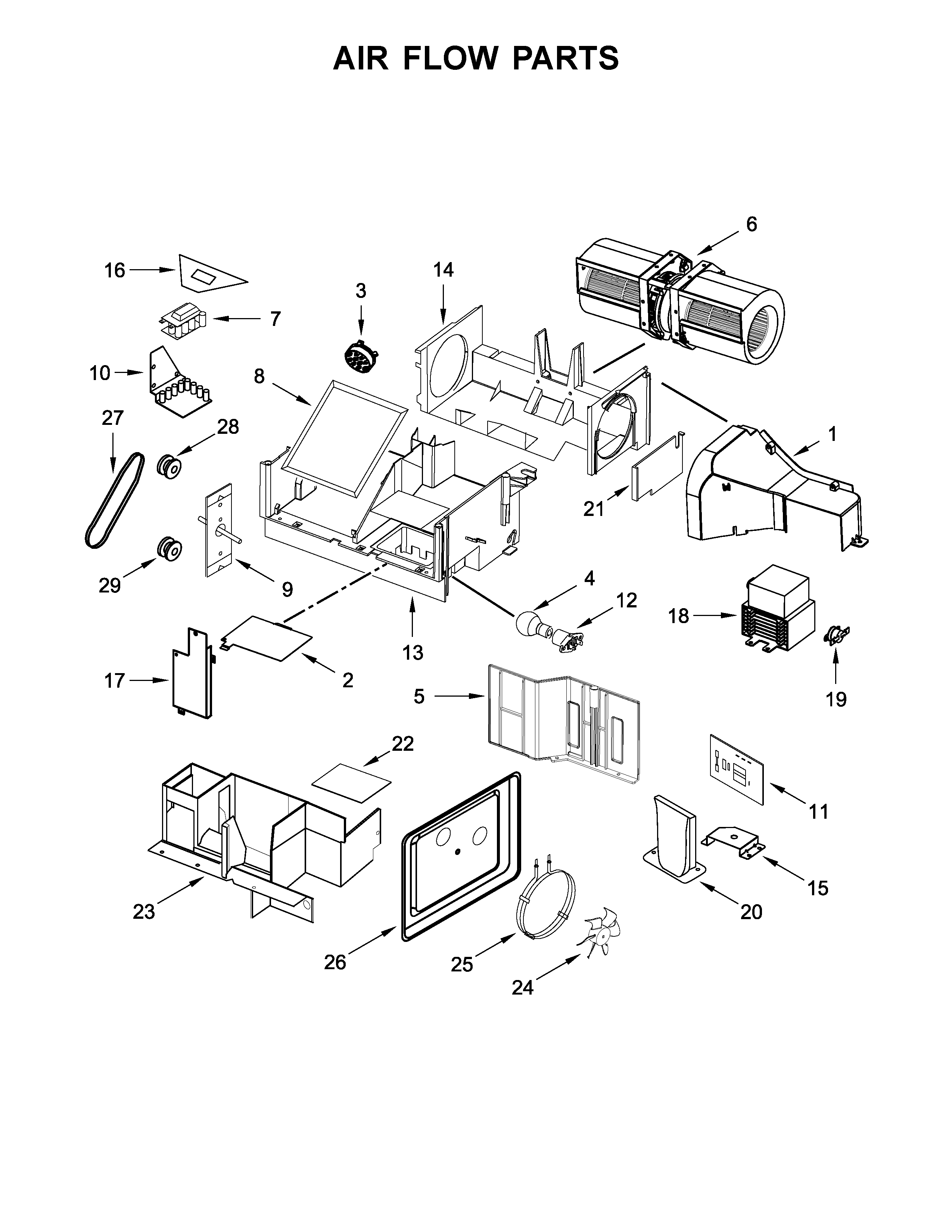 Air flow parts