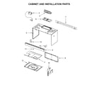 Whirlpool WMH76718AW1 cabinet and installation parts diagram