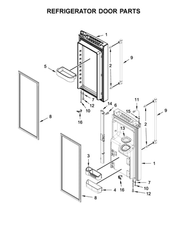 Refrigerator door parts