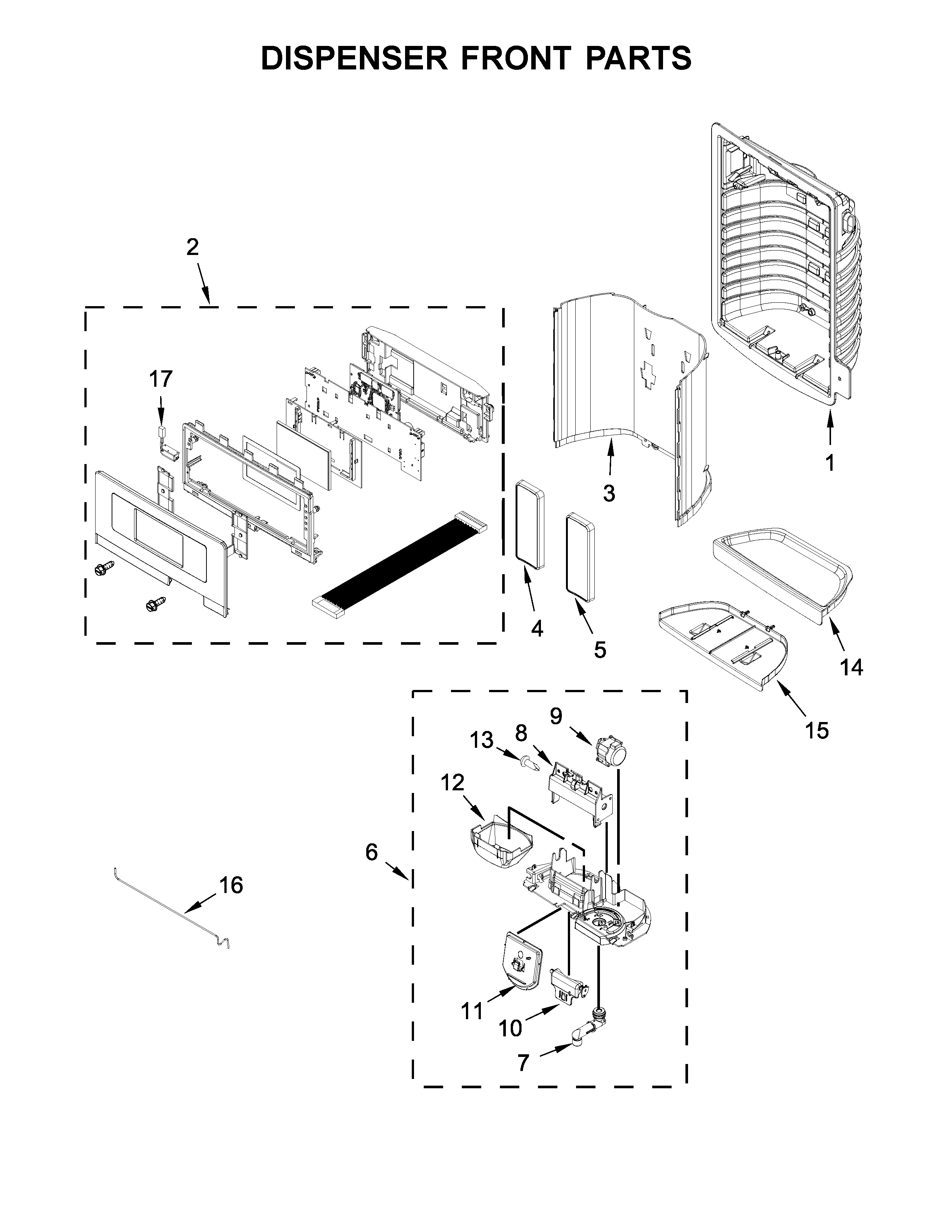 DISPENSER FRONT PARTS