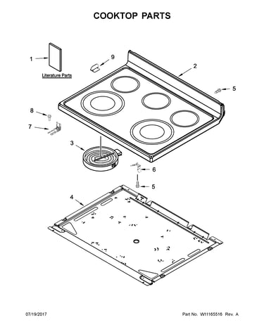 Cooktop parts