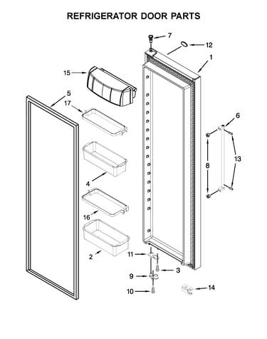 Refrigerator door parts