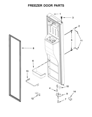 Freezer door parts