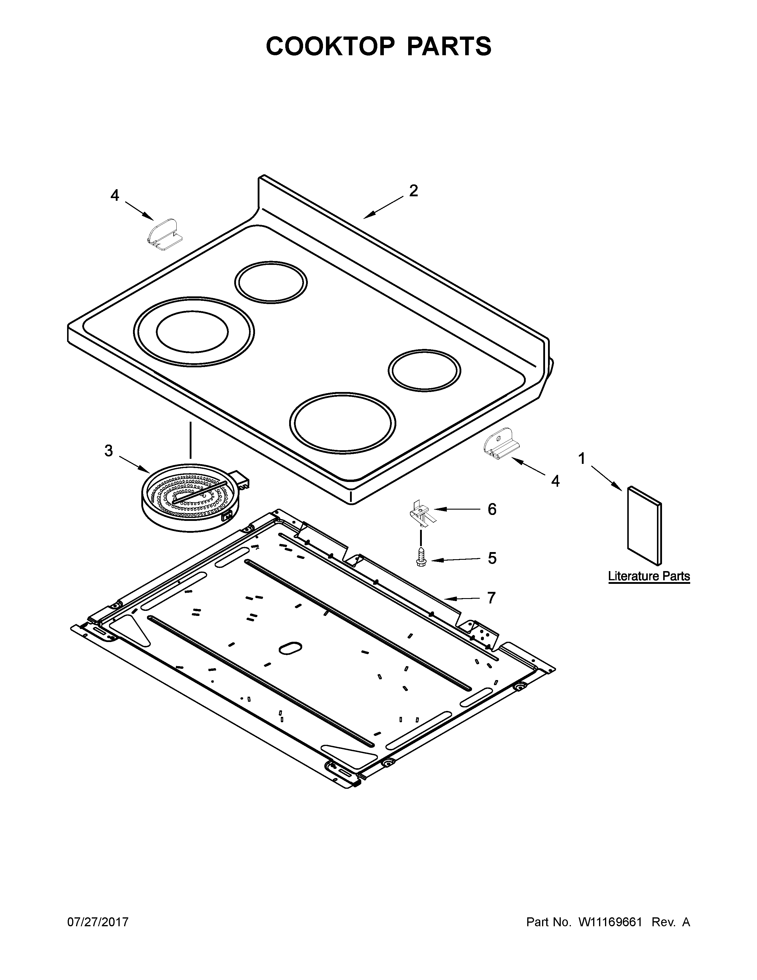 Cooktop parts