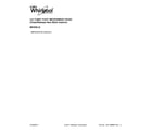 Whirlpool WMH53520CS6 cover sheet diagram