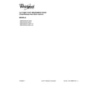 Whirlpool WMH53520CW5 cover sheet diagram