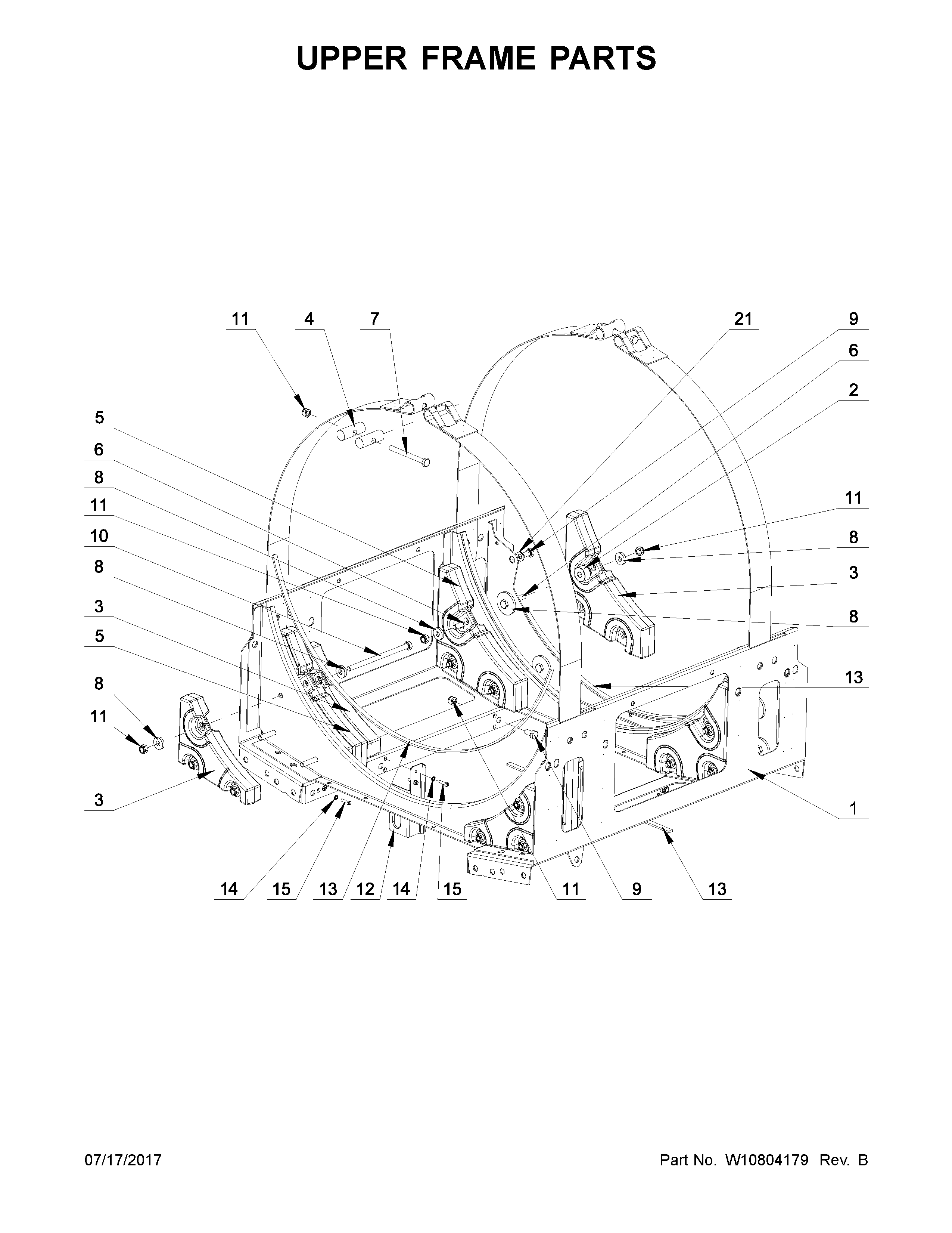 Upper frame parts