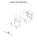 Lower oven door parts