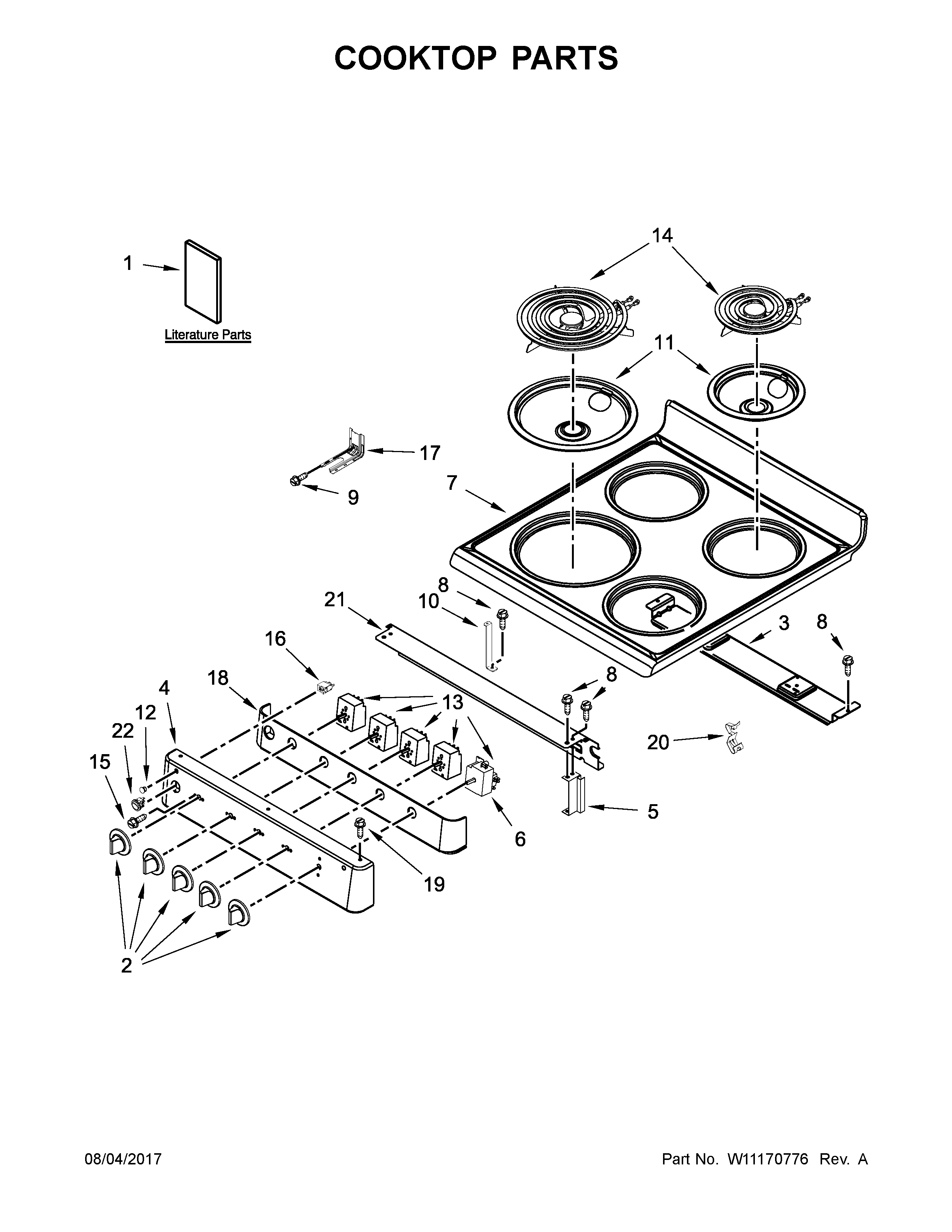Cooktop parts