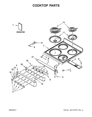 Cooktop parts