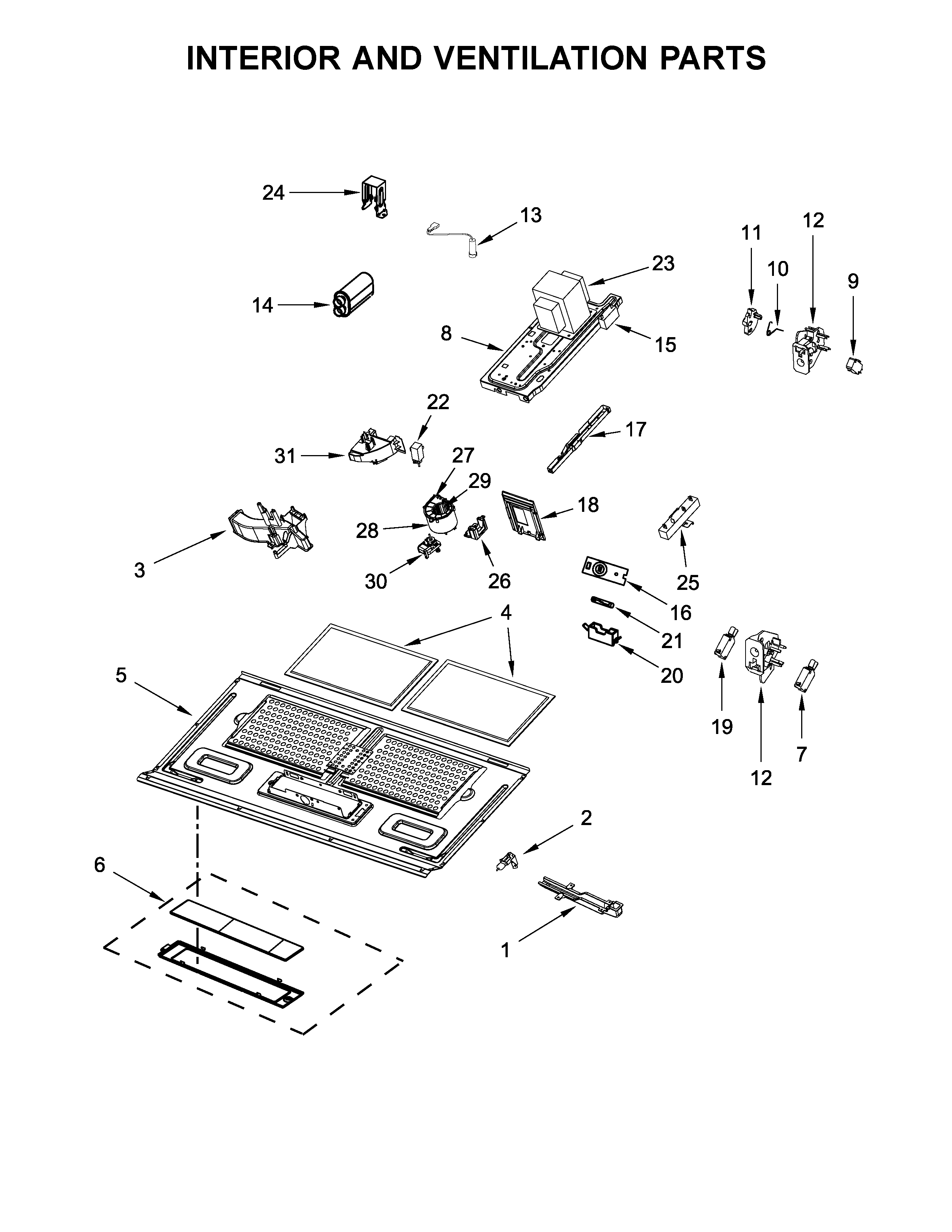 INTERIOR AND VENTILATION PARTS