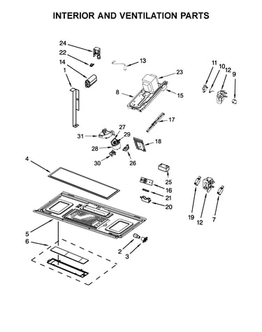 Interior and ventilation parts