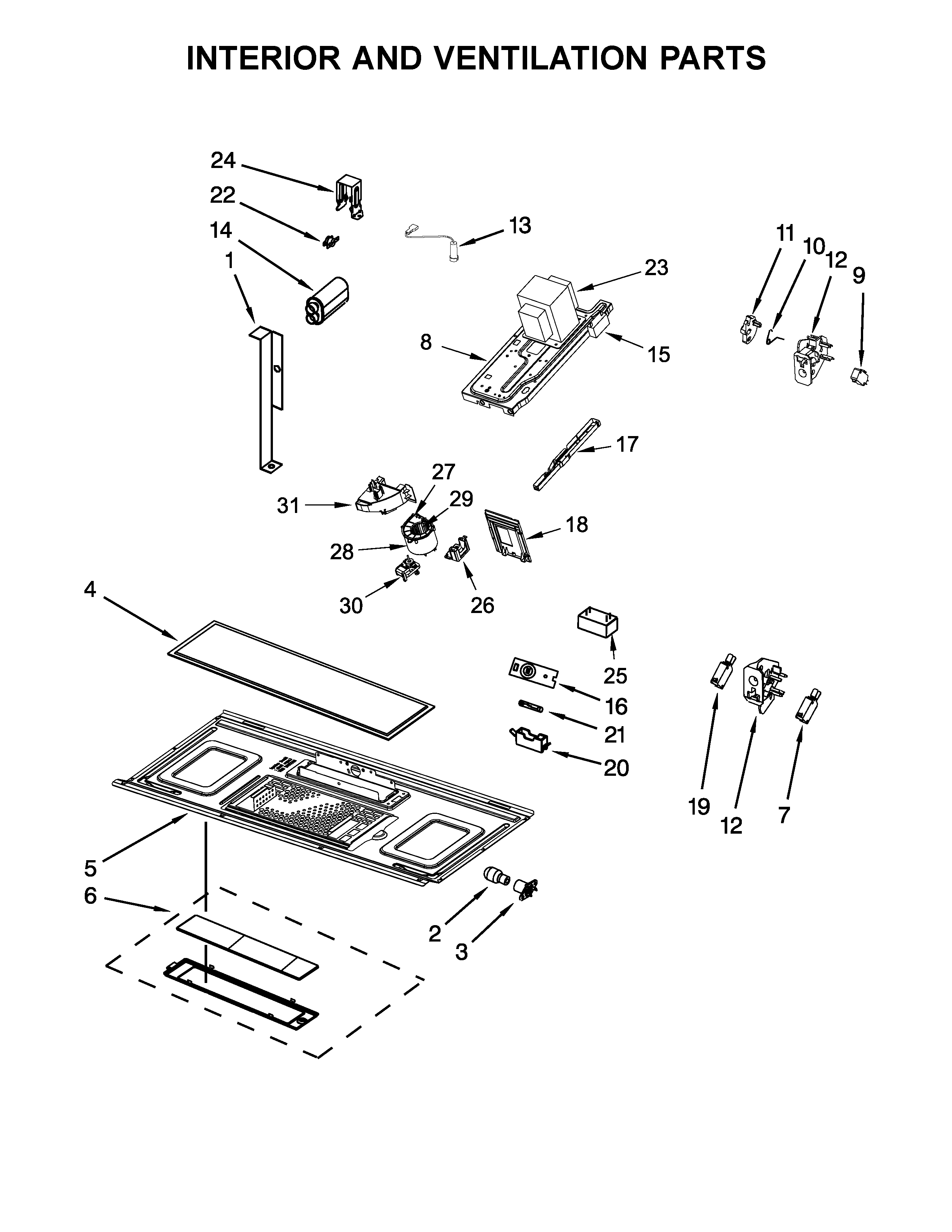 INTERIOR AND VENTILATION PARTS