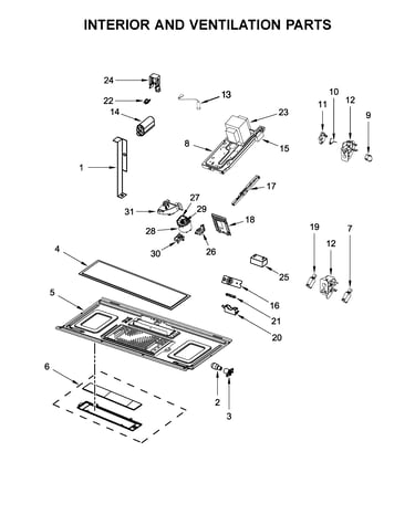 Interior and ventilation parts