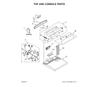 Whirlpool YWED7300DW2 top and console parts diagram
