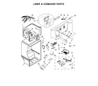 Ikea IRT138FDM00 liner & icemaker parts diagram
