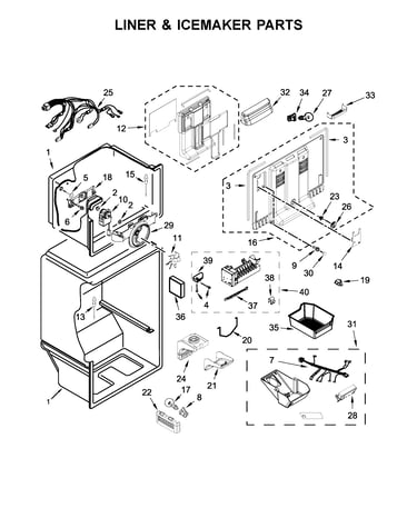 Liner & icemaker parts