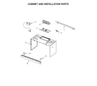 KitchenAid KHMS2040BBL1 cabinet and installation parts diagram