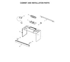 KitchenAid YKHMS2040WS3 cabinet and installation parts diagram