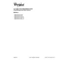 Whirlpool YWMH53520CH2 cover sheet diagram