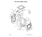 Maytag MHW5100DC0 top and cabinet parts diagram