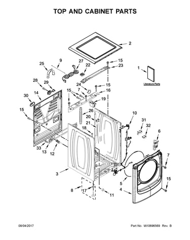 Top and cabinet parts