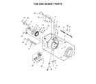 Maytag MHW5100DC0 tub and basket parts diagram