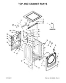 Top and cabinet parts