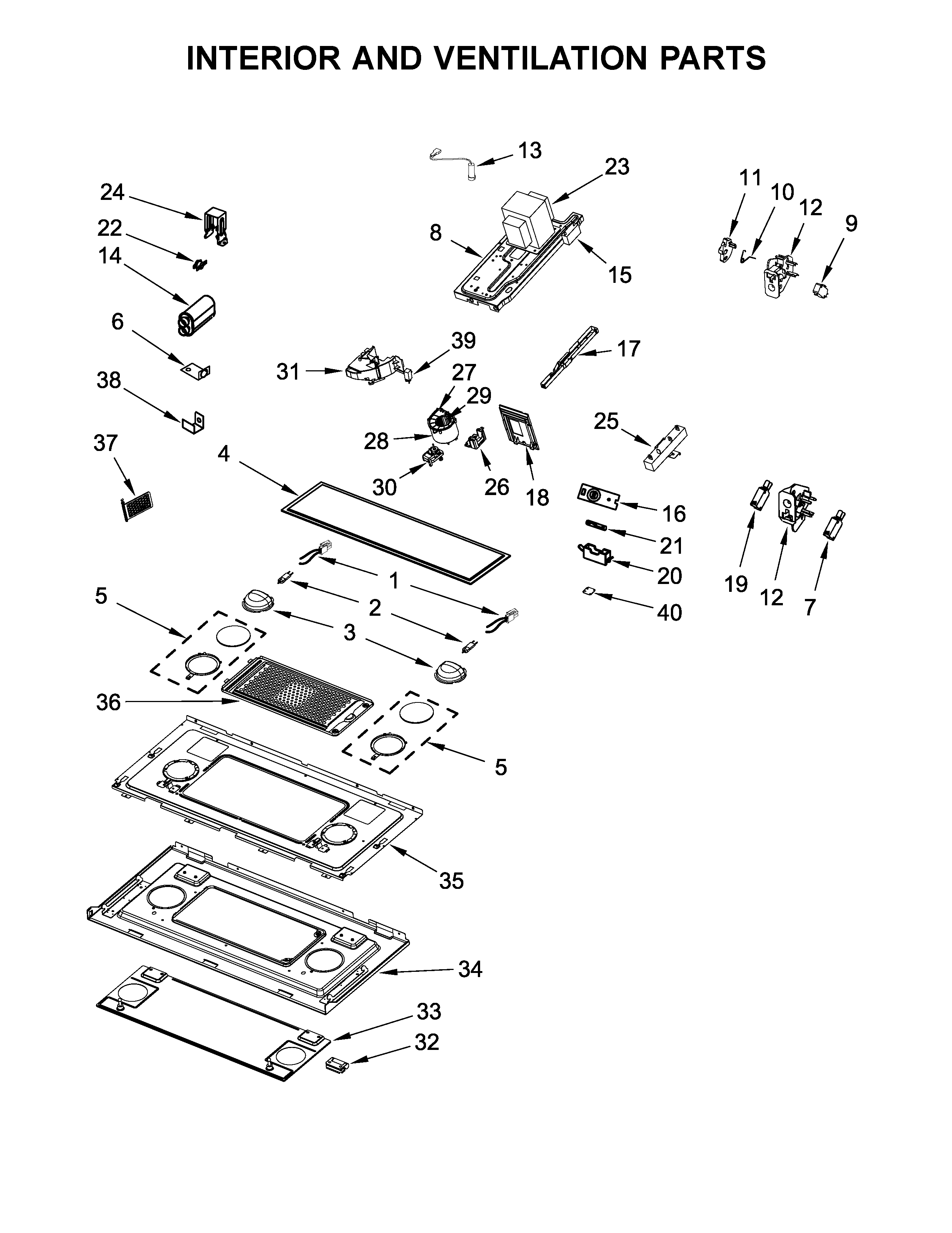 Interior and ventilation parts