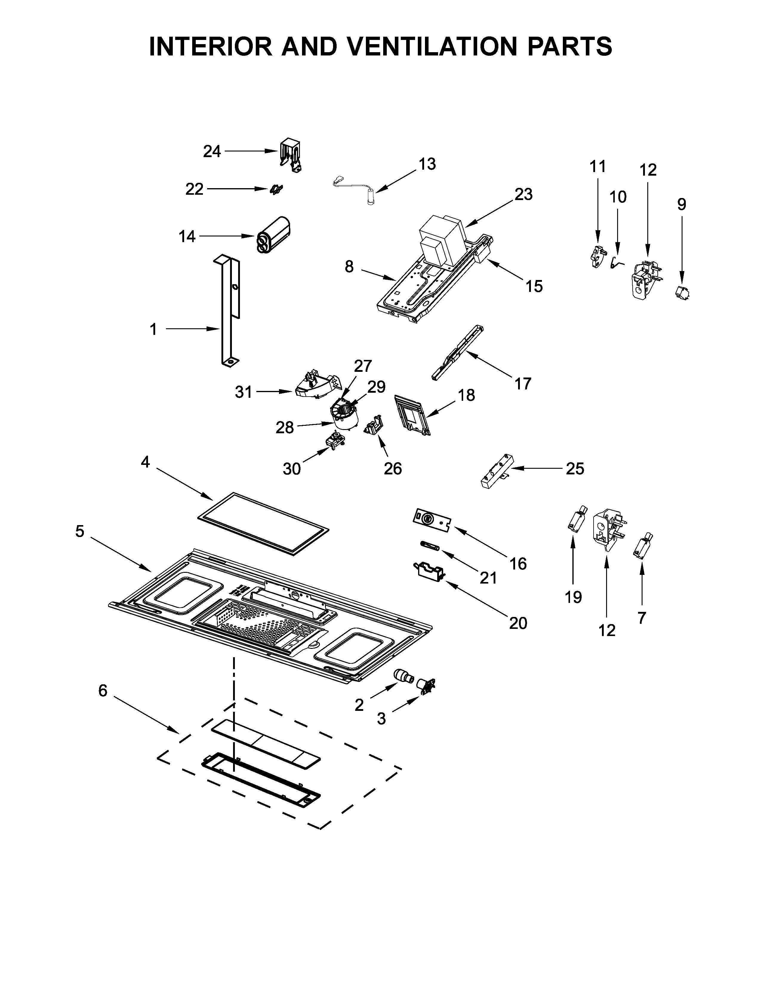 Interior and ventilation parts