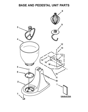 Base and pedestal unit parts