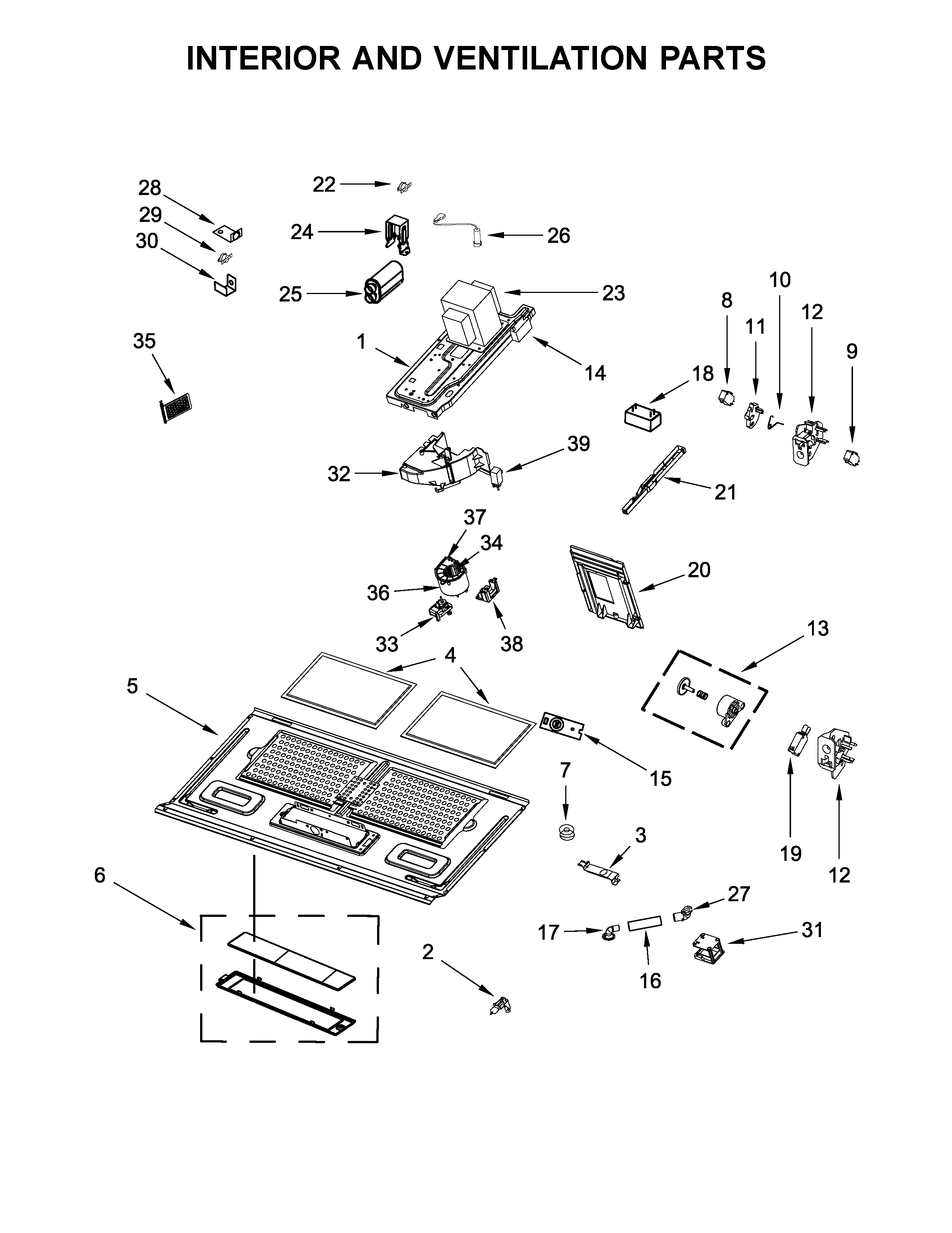 INTERIOR AND VENTILATION PARTS