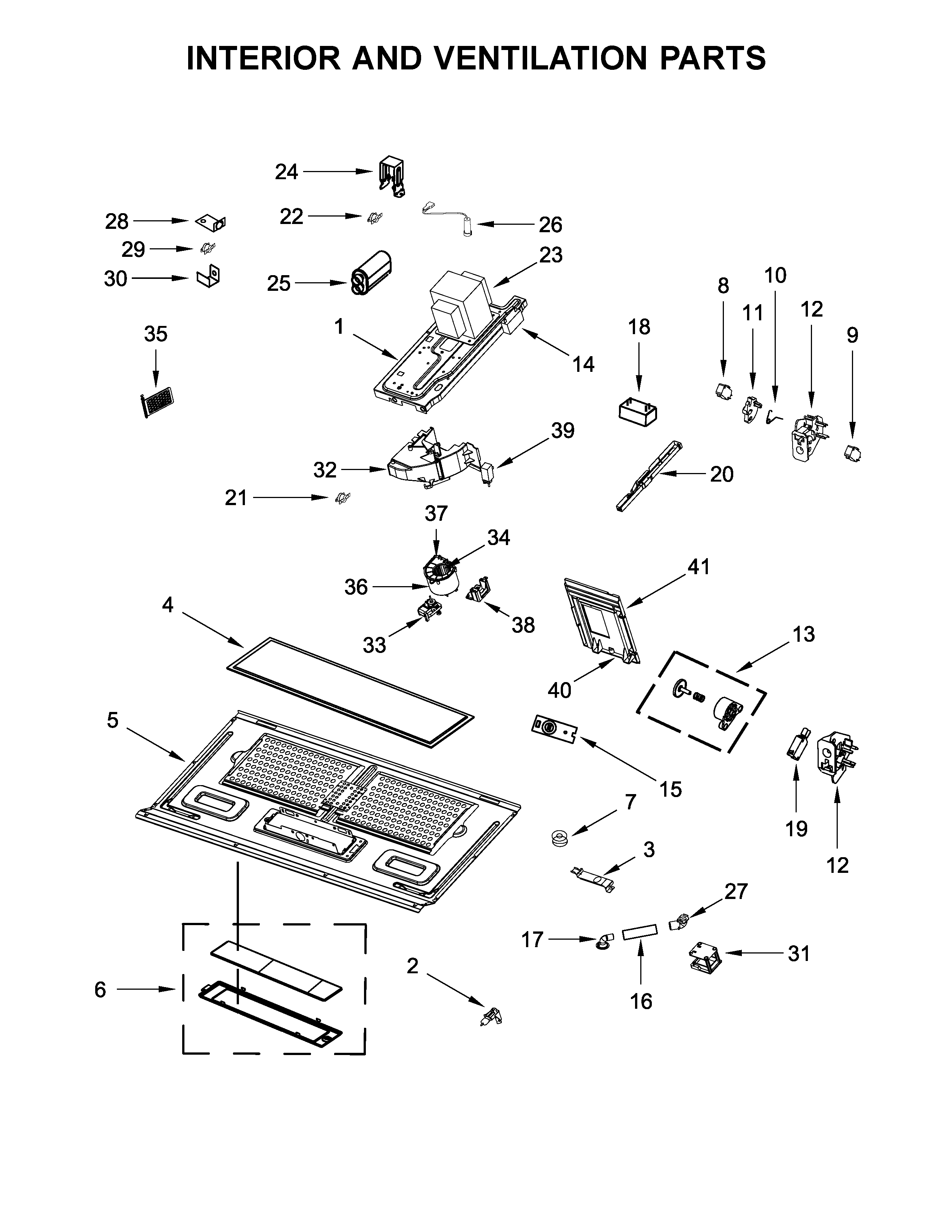 Interior and ventilation parts