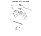 Whirlpool YWMHA9019HZ0 cabinet and installation parts diagram