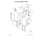 Maytag 7MMVWC100DW2 top and cabinet parts diagram