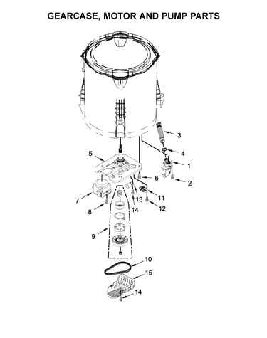 Gearcase, motor and pump parts