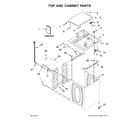 Maytag 7MMVWC200DW2 top and cabinet parts diagram