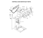 Maytag 7MMVWC200DW2 controls and water inlet parts diagram
