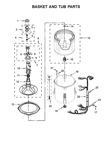 Basket and tub parts