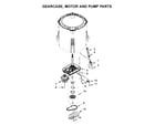Maytag 7MMVWC200DW2 gearcase, motor and pump parts diagram