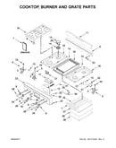 Cooktop, burner and grate parts