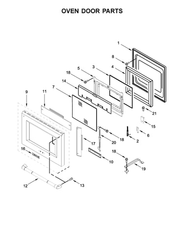 Oven door parts