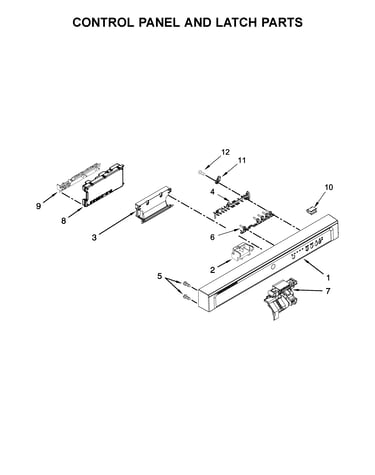 Control panel and latch parts