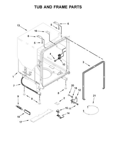 Tub and frame parts