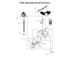 Whirlpool WDF545PAFM0 pump, washarm and motor parts diagram