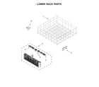 Whirlpool WDF545PAFM0 lower rack parts diagram