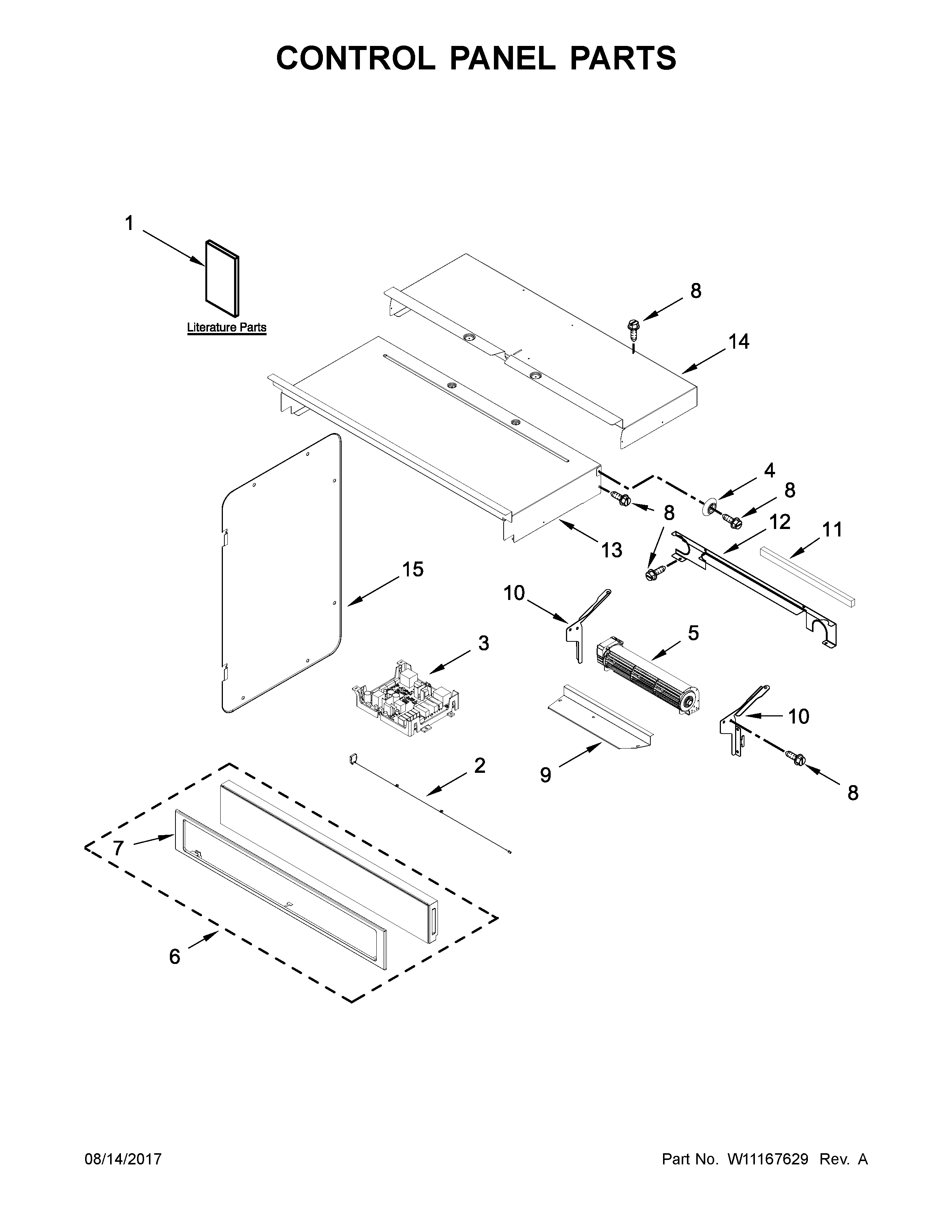 Control panel parts
